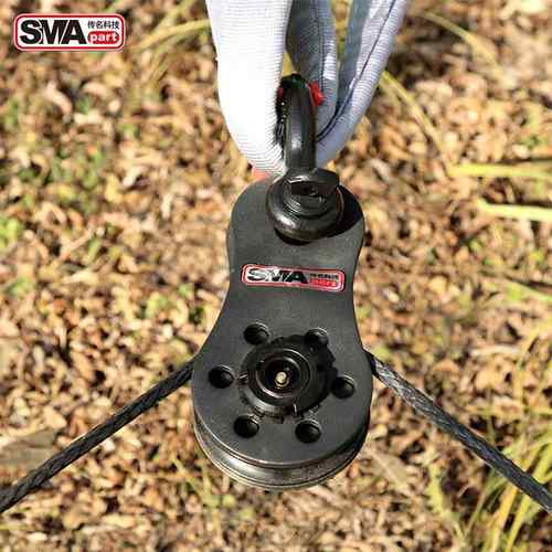 动滑轮 越野车10吨绞盘救援滑轮绞盘用夹板滑轮自驾游自救大滑轮