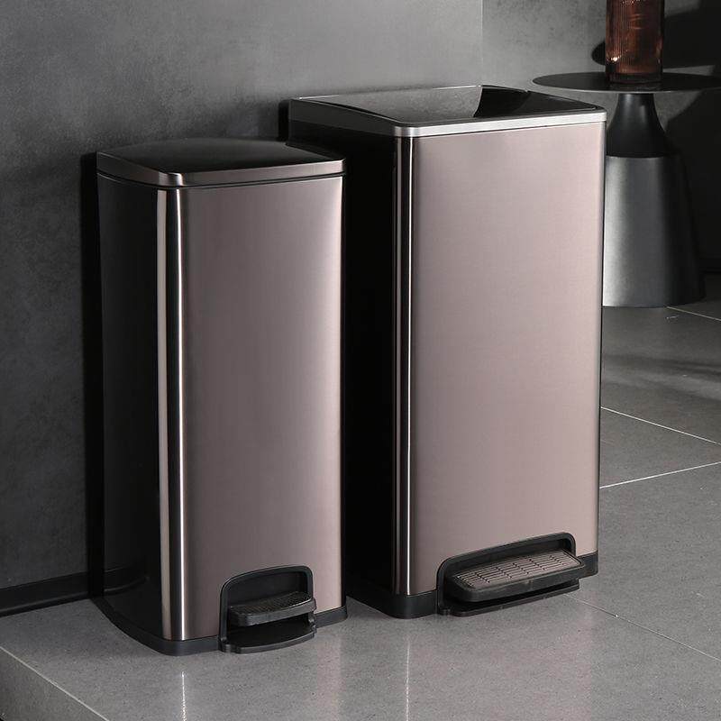 商用厨房垃圾桶家用不锈钢脚踏式客厅加大容量带盖脚踩卫生间专用