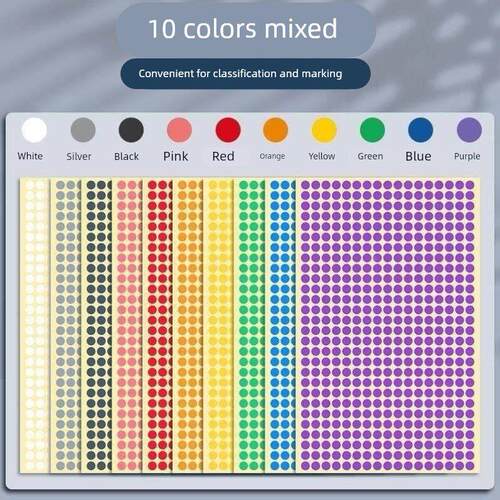 Color dot stickers round sticker round the non-drying label