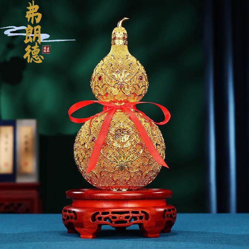 弗朗德黄铜花丝福葫芦摆件乔迁家居客厅办公室桌面家居装饰品礼品