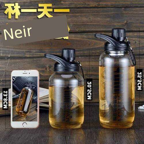 big glass man 2000ml1000ml strainer water bottle handy glass