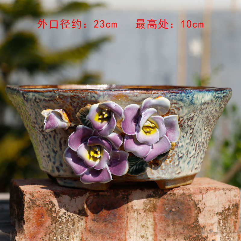 粗多麦饭石花盆径多边形透气大口花捏手工颗粒肉,鲜花速递/花卉仿真/绿植园艺,花盆,淘宝优惠券,粉丝福利购,淘宝优惠卷
