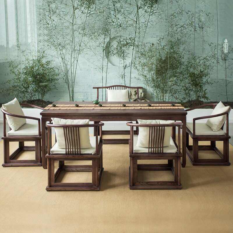 新中式茶桌椅组合禅意茶台实木会议茶几泡仿古茶室会客实木茶台,住宅家具,家用茶台/茶桌,淘宝优惠券,粉丝福利购,淘宝优惠卷