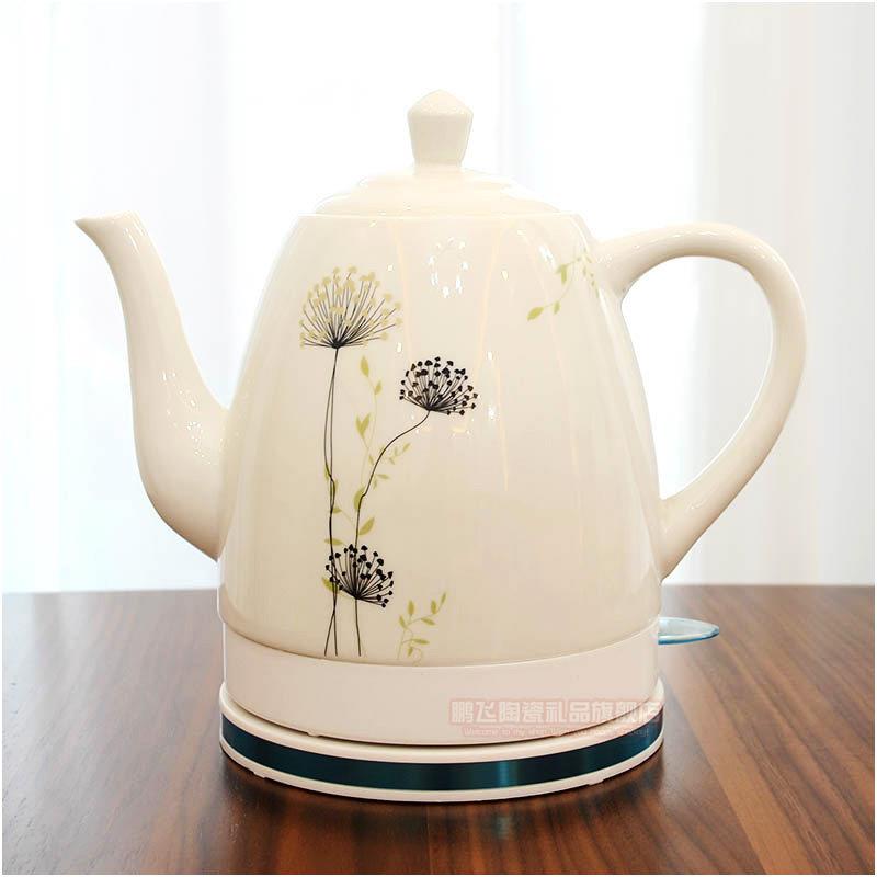 陶瓷电热水壶泡茶壶ins防干烧快煮壶复古煮茶器烧水壶网红家用