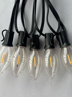 圣诞装饰院E12灯串万圣YAI节C26C9LED灯串25FT25灯户用外庭灯