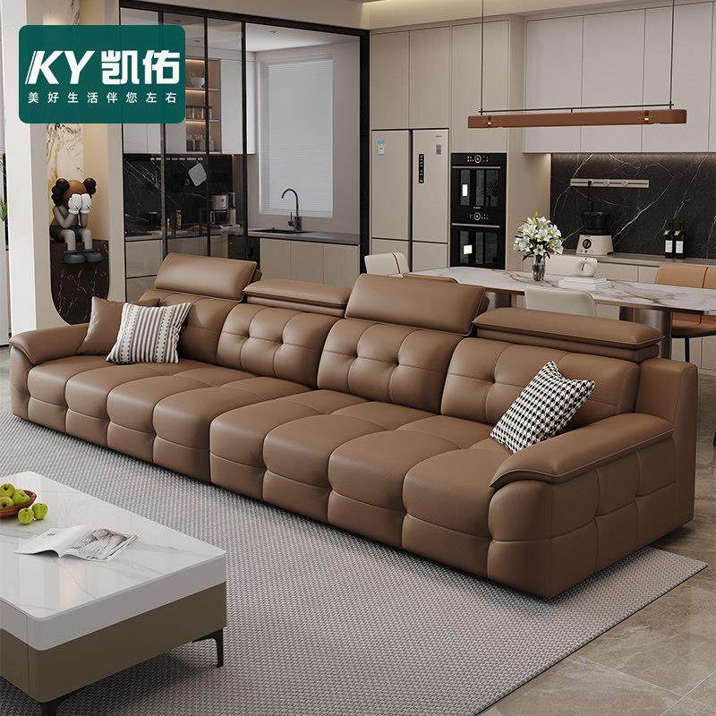 凯佑2025新款高靠背劳伦斯沙发现代轻奢沙发意式极简直排皮艺沙发,住宅家具,皮艺沙发,淘宝优惠券,粉丝福利购,淘宝优惠卷