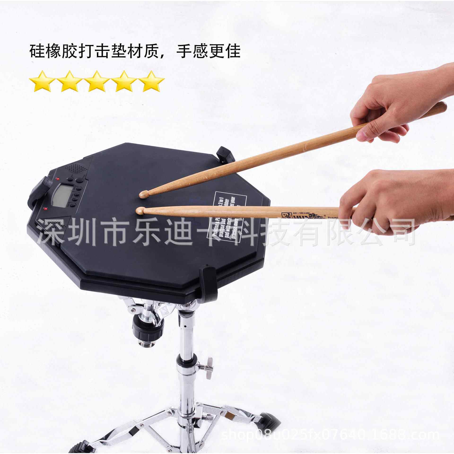 电子哑鼓支架子鼓12寸带节拍器哑鼓打击垫打击板练习鼓工厂供应
