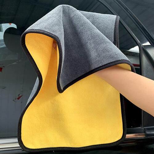 High-density car wash towel, double-sided thickened coral fl