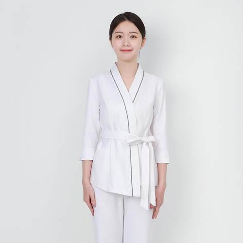 高档足技浴工作服足师疗摩师新款美容院工装水疗洗浴按工作装中式