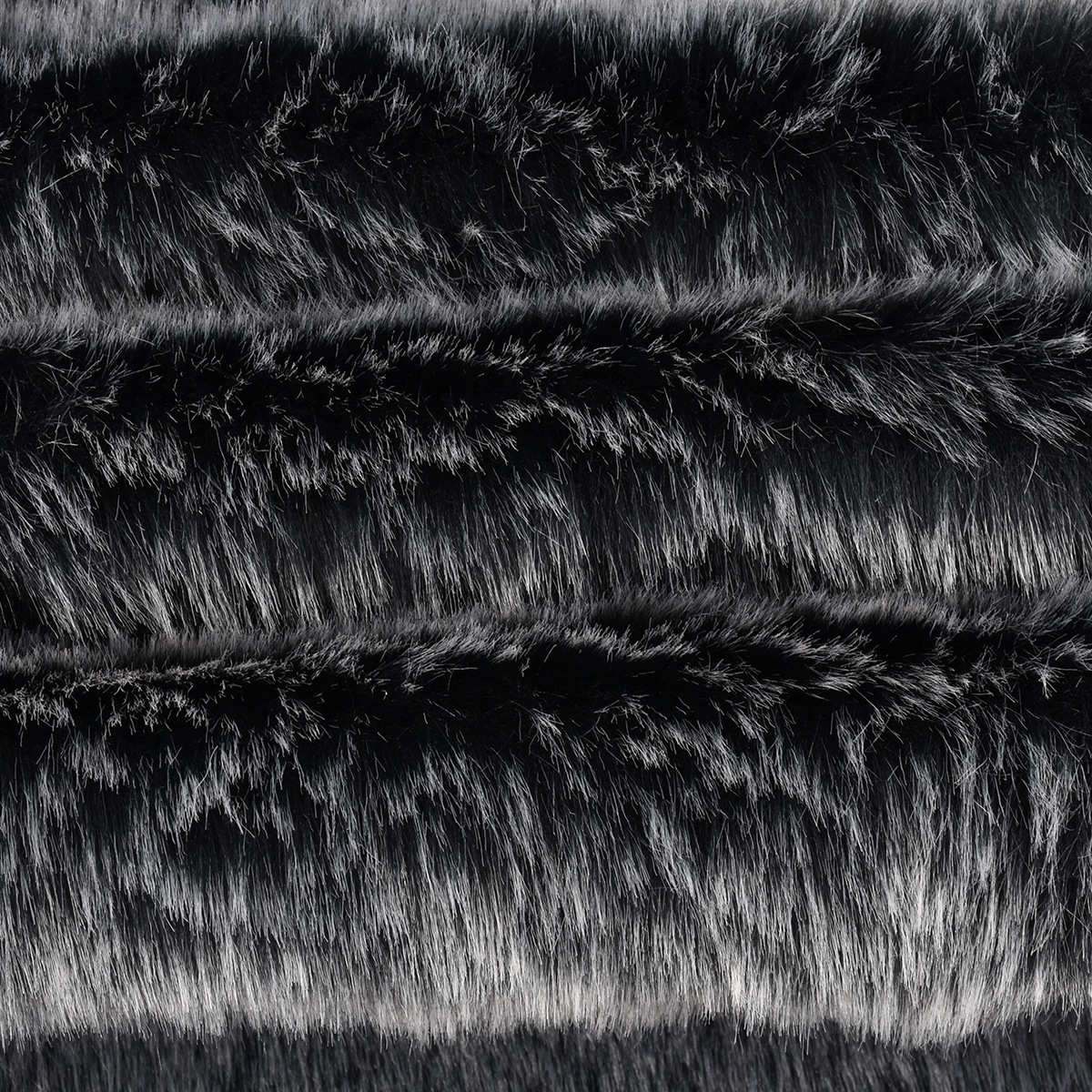 仿兔毛狐狸毛双色长毛绒面料黑褪白大毛皮秋冬落水毛布料