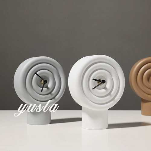 桌面柜创意树脂简约时钟棒棒糖现代样板间桌面摆件装饰品卧室玄关