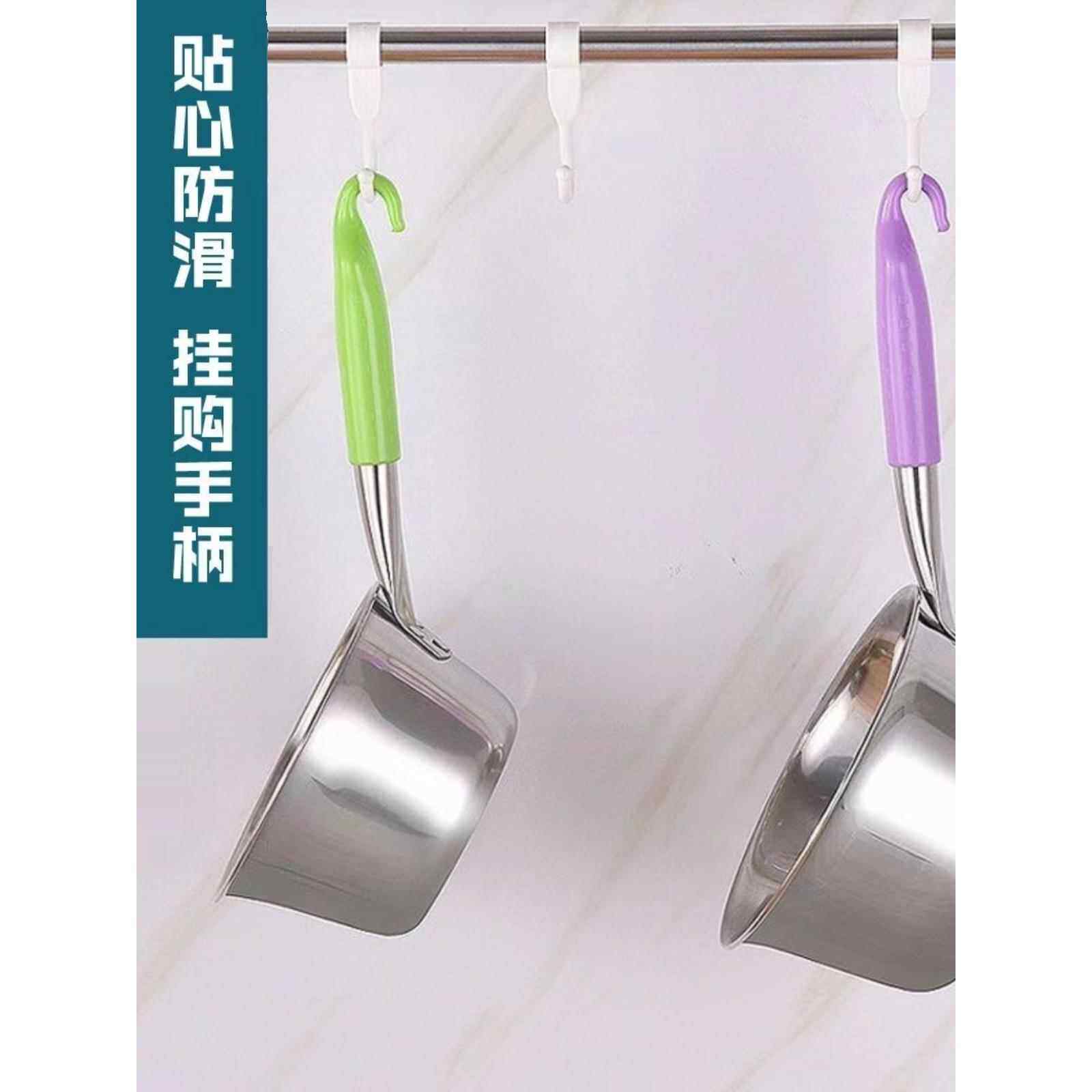 加厚不锈钢水勺厨房家用水勺水漂白匙长柄商用大汤勺