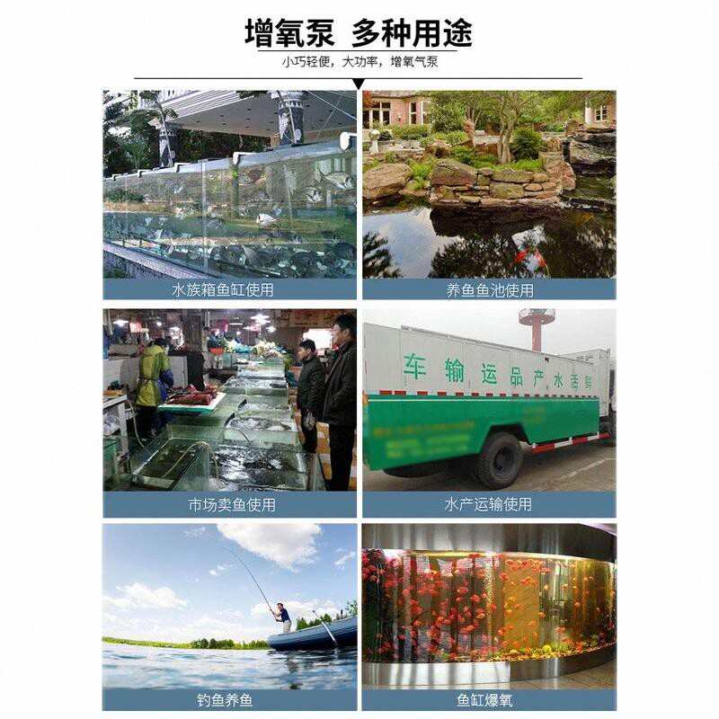 富地技术氧气泵卖鱼养鱼增氧机外用大功率鱼池鱼塘海鲜运输充电打