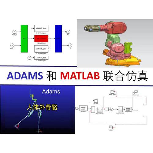 ADAMS仿真和MATLAB联合仿真机器人外骨骼设计建模分析