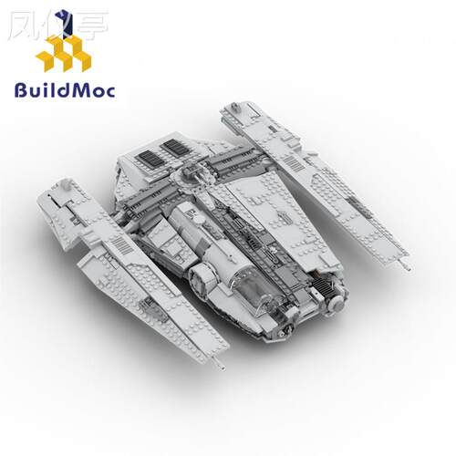 BuildMoc航空系列MOC-132456星球大战多方牵引船男生拼搭积木玩具