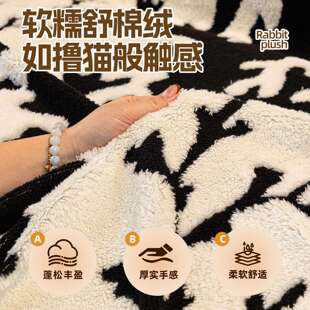 北欧风高克重舒棉绒沙发巾2026新款秋冬沙发毯一片式防滑沙发套罩