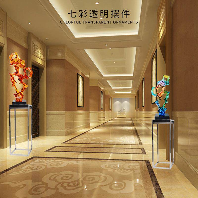 欧式仿琉璃太湖石树脂抽象雕塑摆件家居样板房时尚装饰品艺术工艺