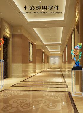 式仿琉璃太湖石树脂象雕塑时摆件家居样板房欧尚装饰抽品仿琉璃太