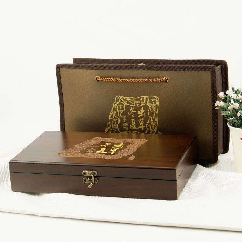 直销新款冬虫夏草礼盒10根20根16支十瓶高档木质通用虫草包装盒空