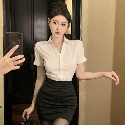 夜总店性感连衣裙新款足疗酒店空姐制服包臀裙足浴技师工作服
