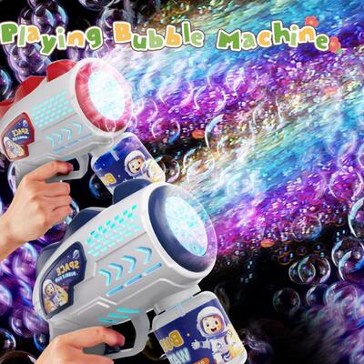 Astronaut Electric Bubble Gun Kids Toy Bubbles Machine Autom