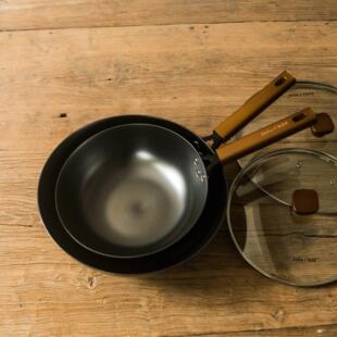 轻铸铁26/32厘米渗氮窒化工艺防锈无涂层平底爆炒锅