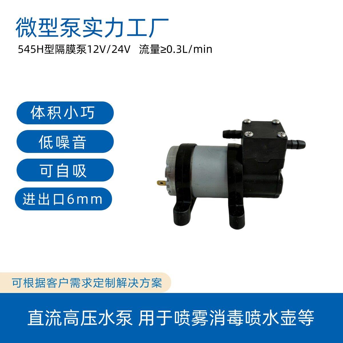 24V微型高压水泵 电动喷雾用高压水泵 工程塑料制高压水泵