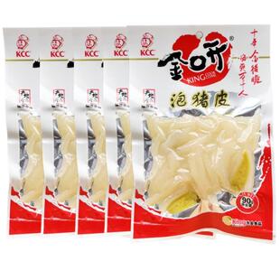 金口开金猪脆猪皮泡椒猪肉皮90g休闲酸辣小吃零食品山椒味小包装