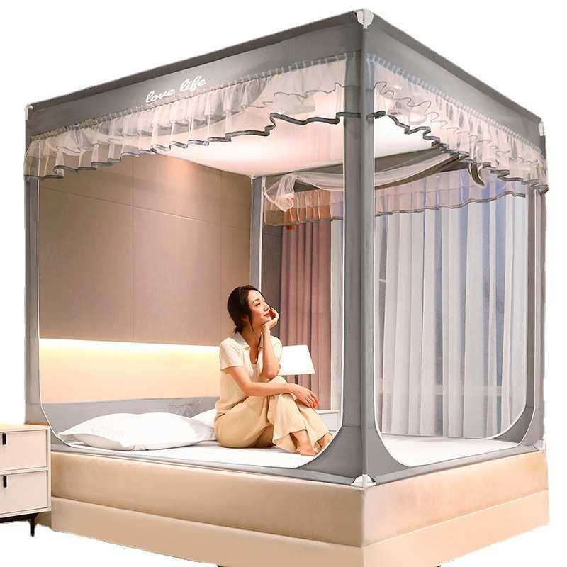 工厂直销  新款坐床式蚊帐卧室三开门拉链款支架加粗加厚儿童防摔,床上用品,蚊帐,淘宝优惠券,粉丝福利购,淘宝优惠卷