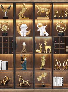 轻奢高档酒柜装饰品摆件套装现代家居客厅电视柜玄关办公室工艺礼