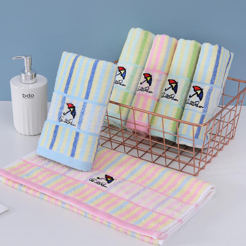 【纯棉儿童浴巾】立翰棉纱绣花毛巾夏季婴儿澡巾女童超柔薄款吸水