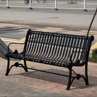 厂家直销户外公园椅铁艺长凳金属休闲双人椅子室外广场公园长凳子