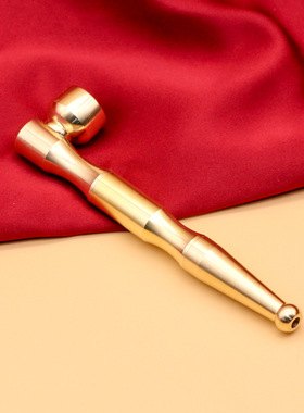 可拆卸黄铜烟斗短款烟嘴装饰摆件