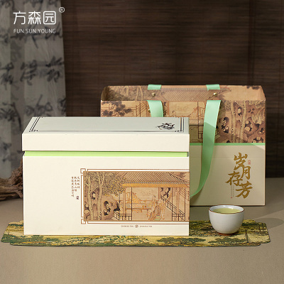 复古茶叶包装礼盒空盒福鼎白茶春茶红茶陈皮普洱散茶礼品盒子定制