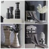 轻奢简约家居客厅阳台酒店别墅民宿落地创意水泥大号绿植花盆摆件