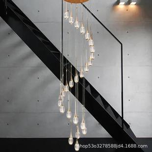 AMJ 楼中梯楼 029楼长吊灯别墅旋梯转lot公寓挑高客厅楼间灯复f式