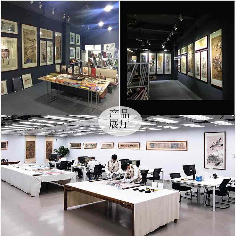 手客工裱宣纸国画厅九兰图中古装风花鸟挂画兰名家仿真古字画恽寿