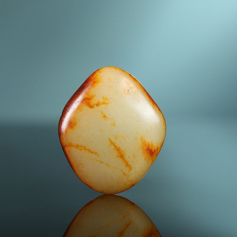 大漏！天然新疆和田玉枣红皮虎皮洒金皮籽料原石 36.88克 特惠