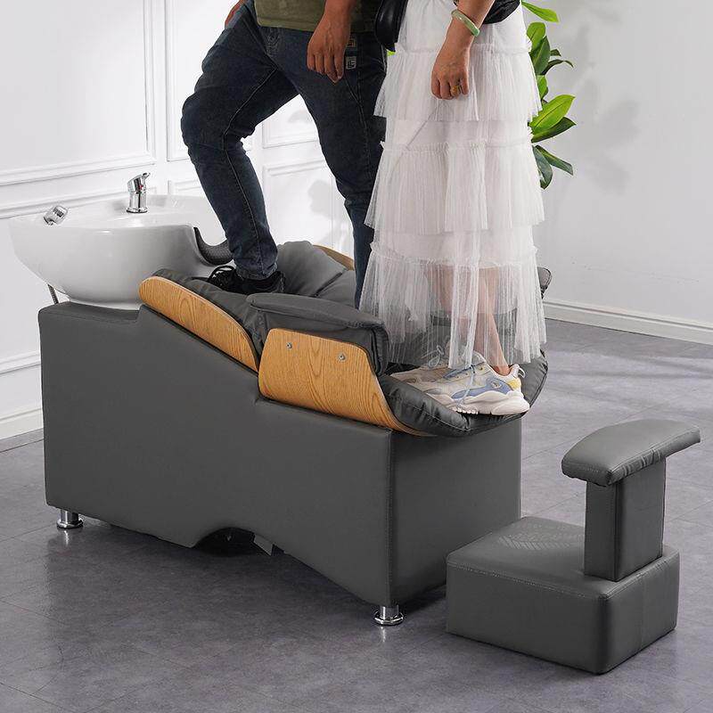 厂家理发店洗头床冲无品牌/水按摩半躺美式躺发椅发陶廊美发瓷盆