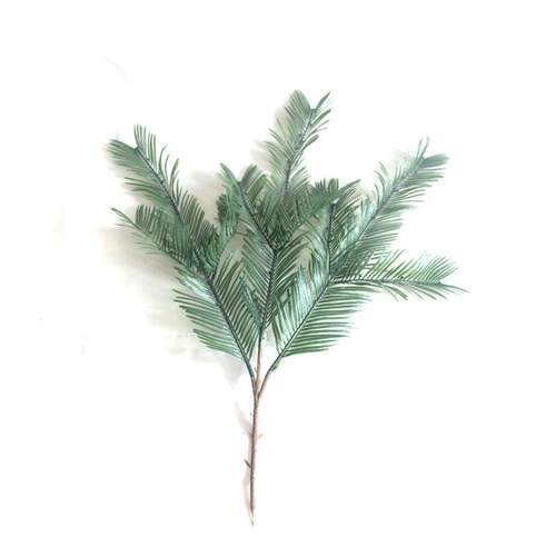 仿真树叶植物三叉枝红豆杉叶紫杉赤柏松叶DIY博物馆摄影装饰