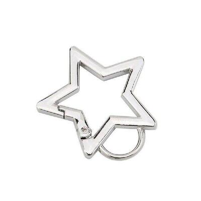 Mini Carabiner Spring Clip Stainless Steel Star Keychain