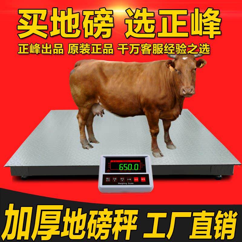 正峰电子地磅秤1吨猪称牛带围栏养殖场3T小地磅称平台秤工厂直销
