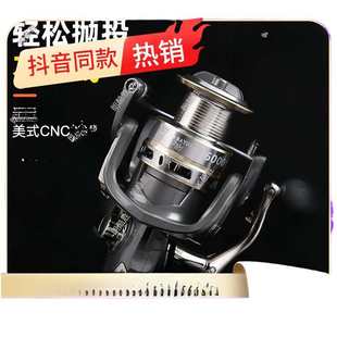 名伦狼王鱼轮纺车轮全金属远投轮金属摇臂微物路亚轮渔轮斜口