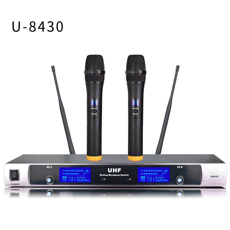 无线动圈手持话筒一拖二家用电脑卡拉OK歌会议舞台演出专业麦克风