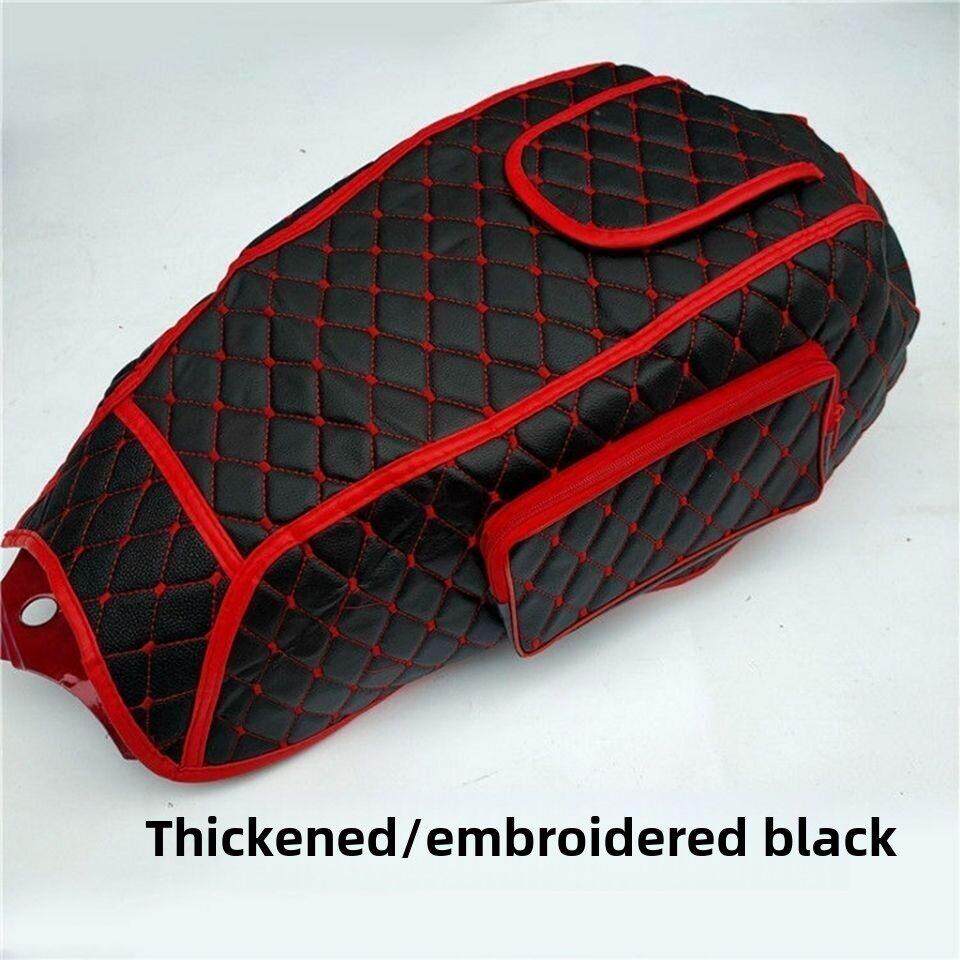 摩托车油箱套125男士跨骑车皮革绣花油箱包防晒耐磨通用邮箱罩