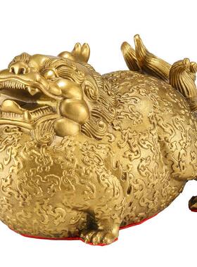 铜貔貅摆件一对客厅店铺家居办公桌纯铜装饰皮丘貔开业工艺礼品