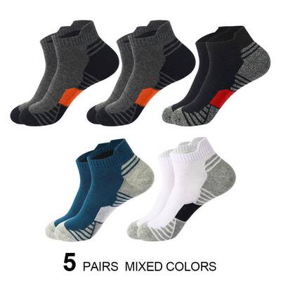 5Pairs Men Socks Male Cut Ankle Breathable Summer Casual