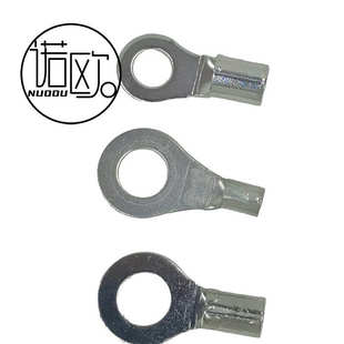 圆形形接线裸端子RNB紫铜镀锡冷压裸端头O型接线耳铜鼻子线耳线鼻