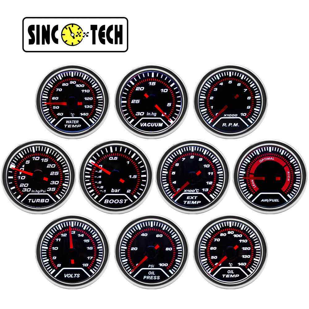 汽车改装仪表12V2英寸12V转速增压水温油温油压电压空燃比排温表