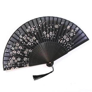 中国风旗袍汉服6寸小扇子折扇古风女式高颜值夏天新中式折叠扇子